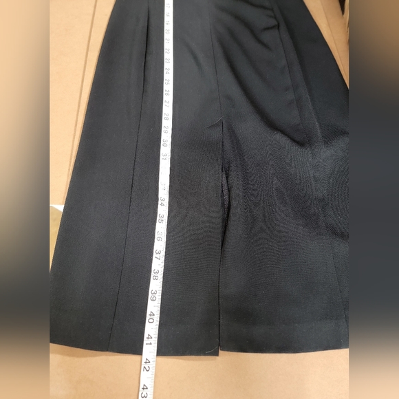 EXPRESS black Slit front & Back V-neck Sleeveless Dress Size- 3/4 - Picture 7 of 8